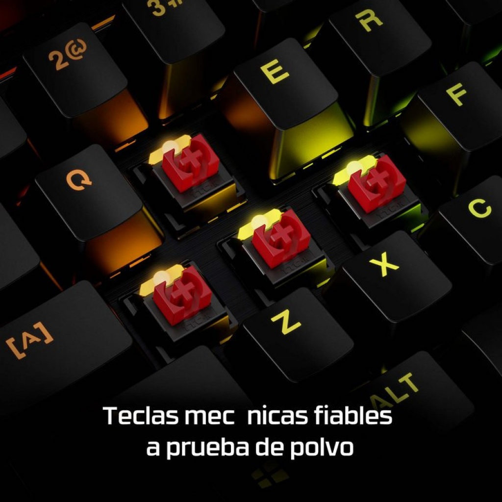 Teclado Mecánico HyperX Alloy MKW100 Gaming RGB Switch TTC Red Lineal