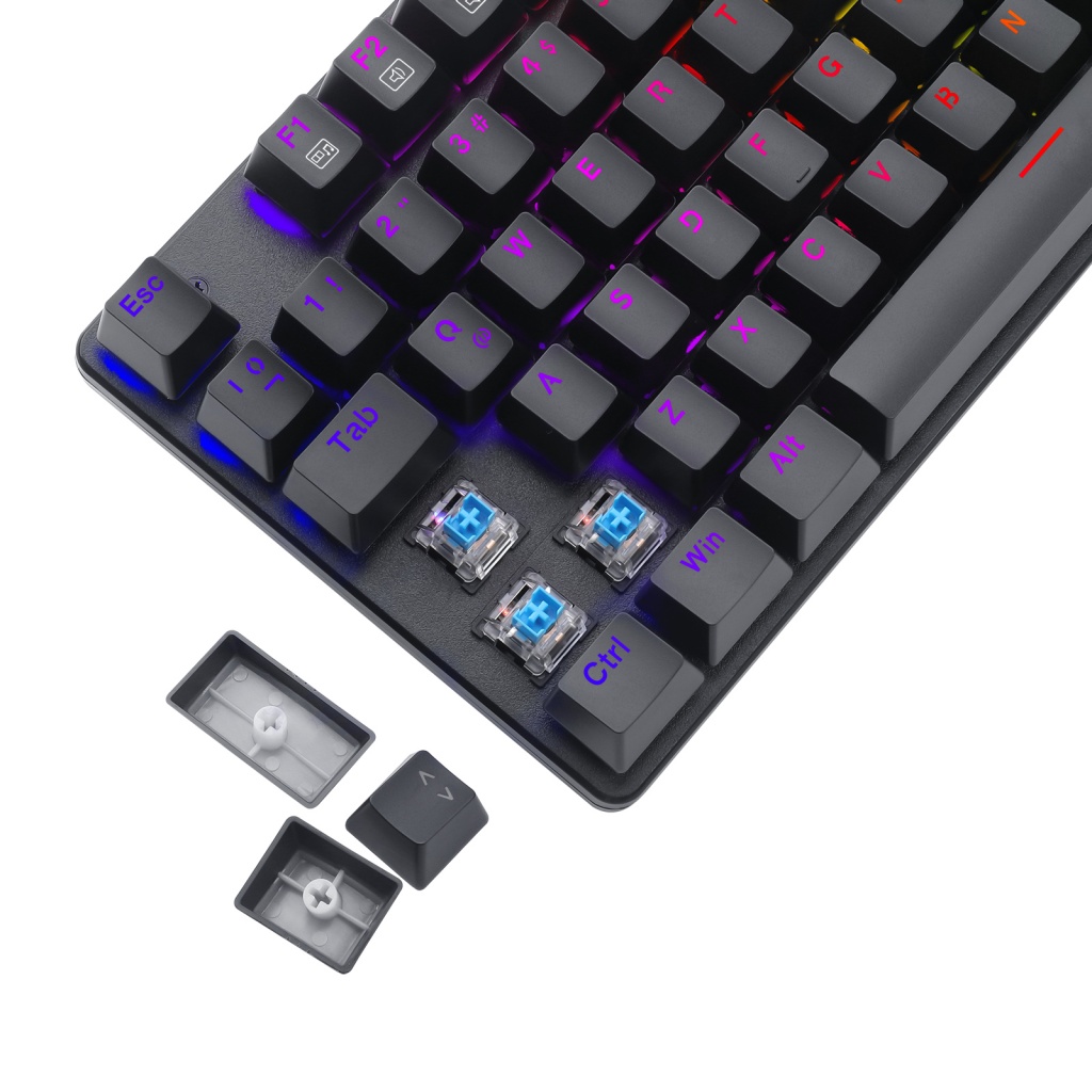 Teclado Gamer Mecanico Tkl T Dagger T Tgk Bora Rgb Negro Switch Red