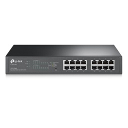 Switch TP-Link TL-SG1016PE 16 Puertos Gigabit 1000 Mbps Con 8 Puertos PoE+ Rackeable Metalico