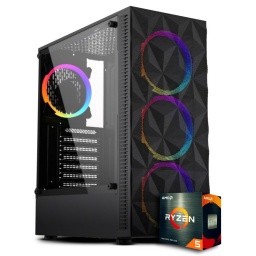 PC Computadora Gamer AMD Ryzen 5 5500 6 Ncleos 16GB 240GB SSD Radeon RX 550 4GB GDDR5