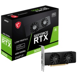 Tarjeta de Video MSI GeForce RTX 3050 6GB GDDR6 LP OC Low Profile Dual Fan HDMI/D-Port