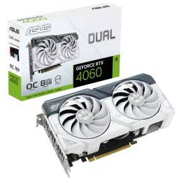 Tarjeta de Video Asus Dual GeForce RTX 4060 OC White Edition (Blanca) 8GB GDDR6 128bit HDMID-Port