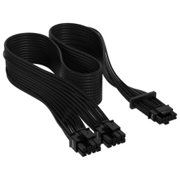 Cable Premium Corsair con Fundas PCIe Gen 5 12VHPWR 600 W y 12+4 Patillas con Funda Negro