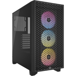 Gabinete Gaming ATX Corsair 3000D RGB Airflow 3 Fanes AR120 RGB - Negro