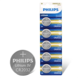 Pila Bateria de Litio Philips CR2032 CR2032P5B/97 3V (Pack de 5 Unidades)