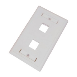 Faceplate de 2 Puertos GLC CE-4009 Para CAT5 y CAT6 Para Jack hembra RJ45