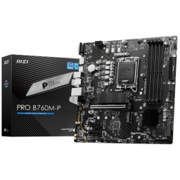 Motherboard MSI PRO B760M-P DDR5 LGA1700 Intel Gen. 12/13/14 M.2 mATX 4x DIMM DDR5 2x M.2