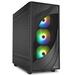 Gabinete ATX Gamer Sharkoon Rebel C80M RGB Negro 4 Fanes RGB Panel Lateral de Metal