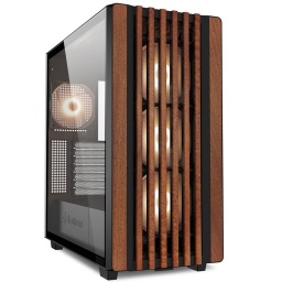 Gabinete ATX Gaming Sharkoon Rebel C70G RGB Diseo Madera Lateral de Vidrio Templado