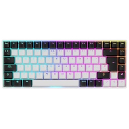 Teclado Gamer 75% Sharkoon Skiller SGK50 S3 White Hot-Swap (Gateron) Switch Yellow