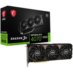 Tarjeta de Video MSI GeForce RTX 4070 Ti Super 16GB GDDR6X Shadow 3X OC 256-bit DLSS 3 Triple Fan Torx 4.0