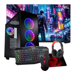 PC Gamer Intel Core i7-12700F 32GB 1TB NVMe Video GeForce RTX 4060 8GB + Monitor Gaming 27'' Full HD 165Hz