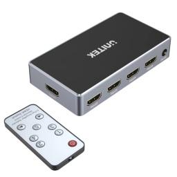 Switch Unitek V1110A HDMI de 5 Entradas a 1 UltraHD 4K con Control Remoto