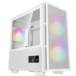 Gabinete Gamer DeepCool CH360 Digital Wh Blanco 3 Fanes ARGB MiniITX y MicroATX