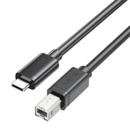 Cable Unitek C14140ABK03-1M de USB-C a USB-B (Impresoras) - 1 Metro