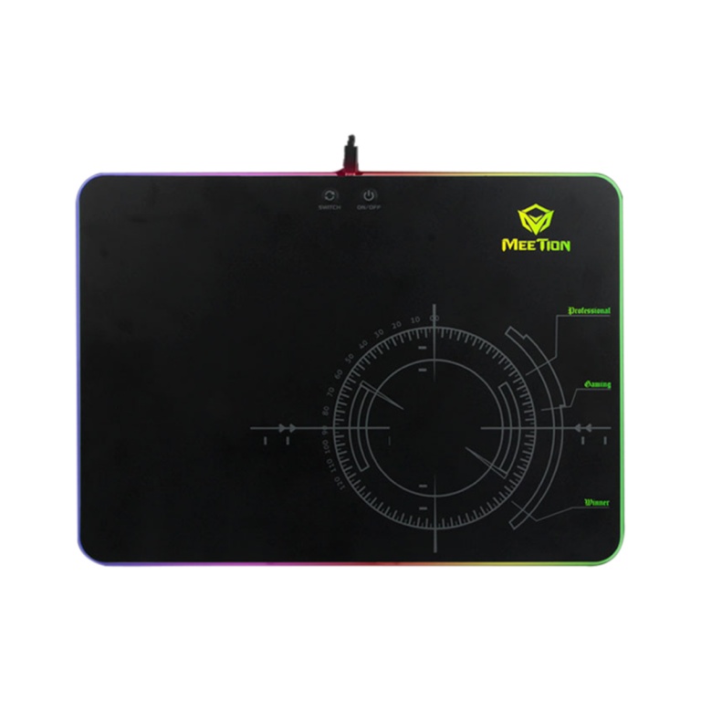 Mouse Pad Gamer Meetion MT-P010 Gaming Con Luces RGB Alta Calidad