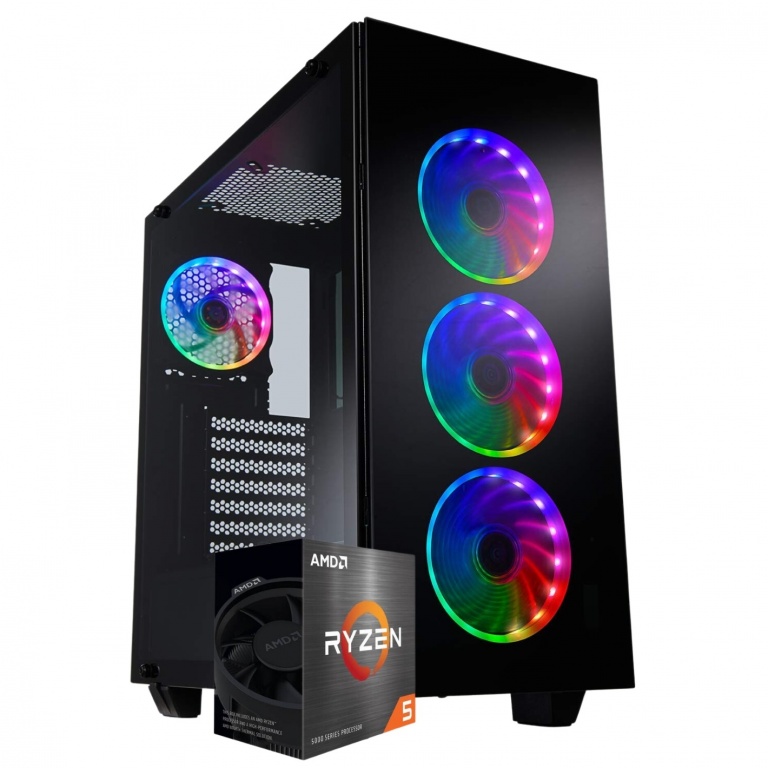 PC Computadora Gamer AMD Ryzen 5 5600 6 Ncleos 16GB DDR4 120GB SSD + 1TB HDD Grficos AMD Vega 7