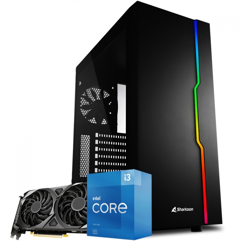 PC Computadora Gamer Core i3-6100 6ta Gen. 16GB Ram DDR4 480GB SSD NVIDIA GeForce RTX3050 8GB GDDR6