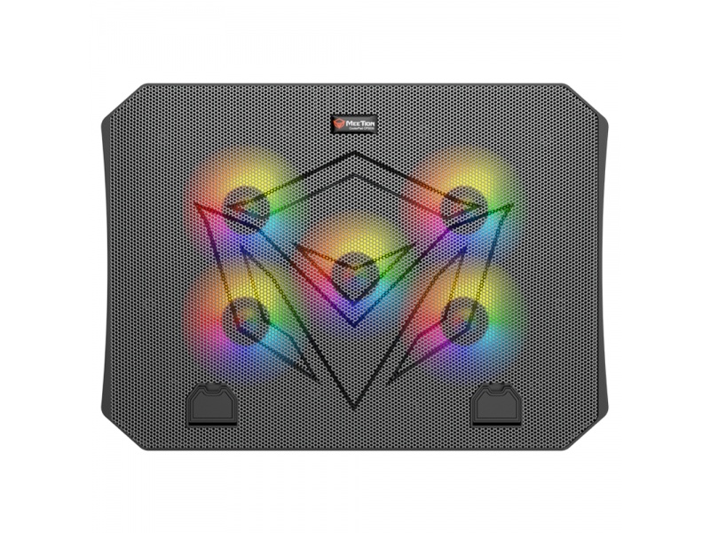 Soporte Bandeja Cooler para Notebook de Hasta 15.6'' Meetion CP3030 Gaming con 5 Fanes RGB